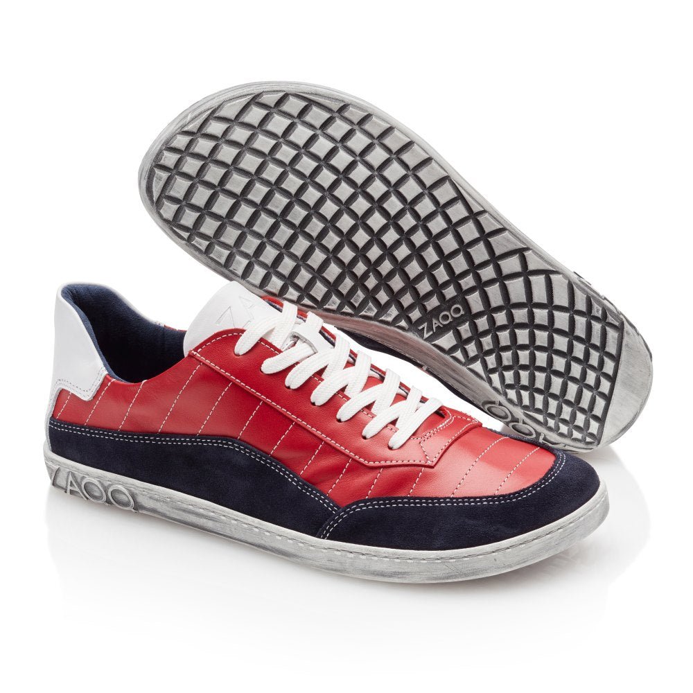 QAMPION Navy Red - ZAQQ Barfußschuhe