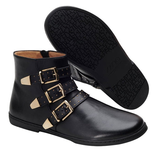 QLANCE Black Gold Plain - ZAQQ Barfußschuhe