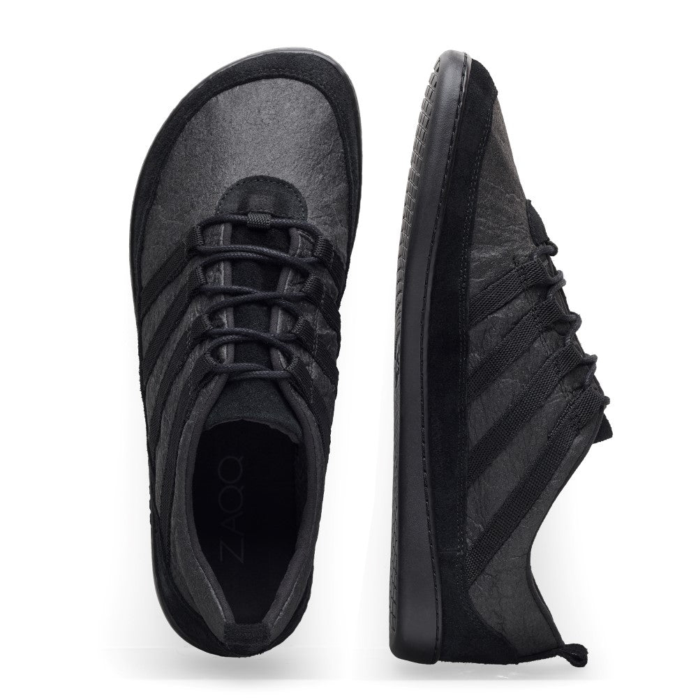 SPARQ Low Pinatex Black - ZAQQ Barfußschuhe